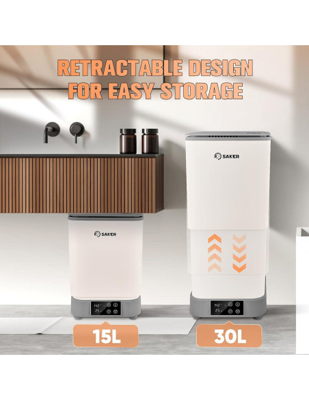 Calentador de Toallas Saker 30L, 400W, 4 Temperaturas, Negro