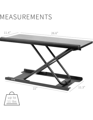 Elevador de Teclado Ergonómico VIVO 67.6x29 cm Ajustable 20.8-33 cm