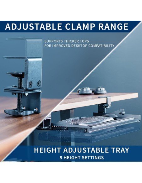 Bandeja de Teclado VIVO MOUNT-KB05HT Ajustable 68.6x27.9cm