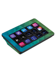 Piel de Vinilo MightySkins para Elgato Stream Deck MK.2 - Polígono Azul Verde
