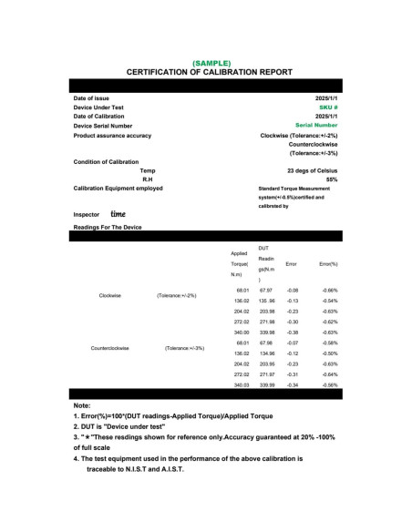 Llave de Torque Digital WAXTRON 1/2" 20-400 Nm Pantalla LCD