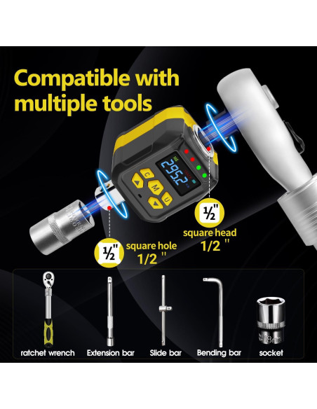 Llave de Torque Digital WAXTRON 1/2" 20-400 Nm Pantalla LCD