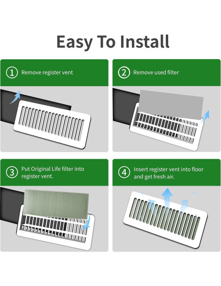 Filtro de Ventilación Lavable Originallife 4" x 12" Ecológico 6-Pack Filtro de Ventilación Lavable Originallife 4" x 12" Ecológico 6-Pack