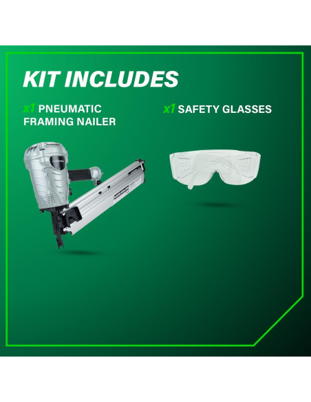 Clavadora de Estructura Metabo HPT NR90AES1 3.4 kg 5.1-8.9 cm