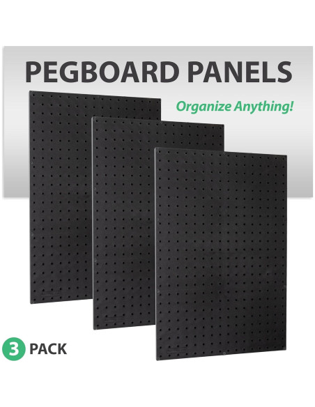 Organizador de Pared WallPeg 243.8cm con Ganchos y Contenedores