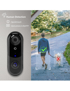 Cámara de Timbre de Video Inalámbrica HD Taishixing J1 2