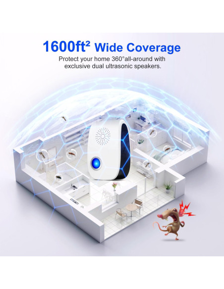 Repelente Ultrasónico Cavalry SLK10 - Control de Plagas 148.64 m