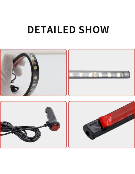 Kit de Iluminación LED para Coche YnGia 2PCS Blanco Impermeable