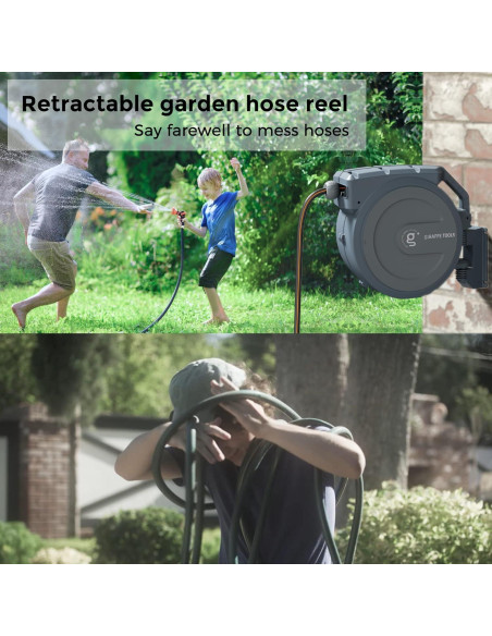 Carrete de Manguera Retráctil Giraffe Tools 5/8" x 27,4m