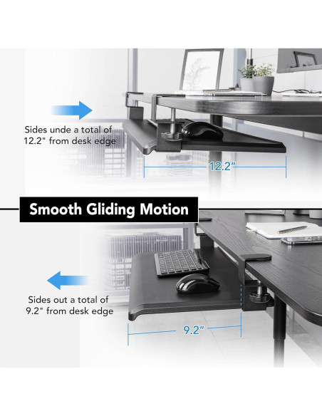 Bandeja de Teclado Ajustable EHO 70 x 31 cm Ergonómica