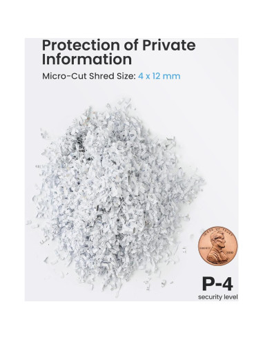 Desgarrador de papel micro corte Locksworth AZ1687 8 hojas P-4