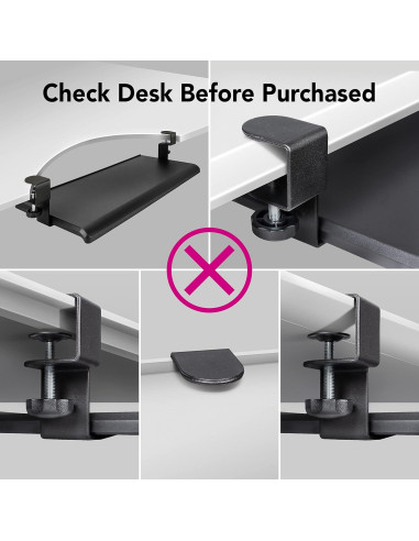 Bandeja de Teclado Ajustable EHO 70 x 31 cm Ergonómica