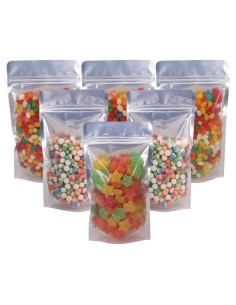 100 Bolsas de Pie con Cremallera Belinlen 14x25.5cm Reutilizables