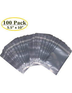 100 Bolsas de Pie con Cremallera Belinlen 14x25.5cm Reutilizables 2