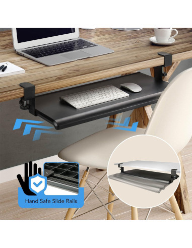 Bandeja de Teclado Ajustable EHO 70 x 31 cm Ergonómica