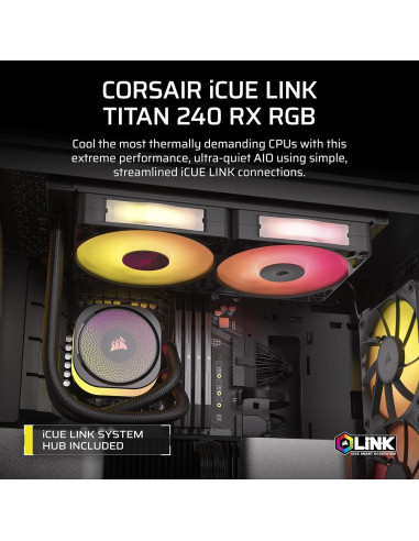 Enfriador de CPU Líquido Corsair iCUE Link Titan 240mm AIO RGB