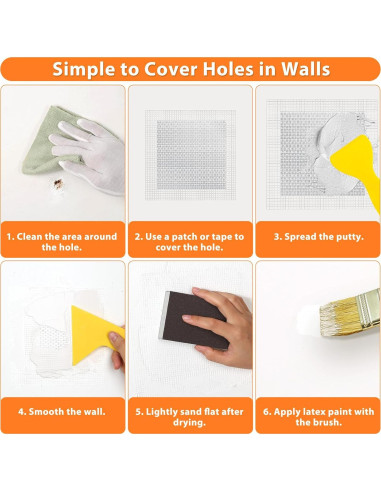 Kit de Reparación de Paredes Drywall LifeisLuck 22oz Masilla