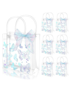 24 Bolsas de Regalo Transparentes Holográficas FYSUIMU