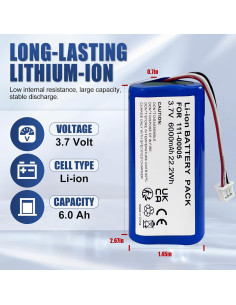 Batería de Reemplazo Litio 6000mAh para Altavoz Sonos Roam 2