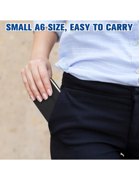 20 Cuadernos de Bolsillo A6 Laumoi Tapa Dura Negro 100gsm