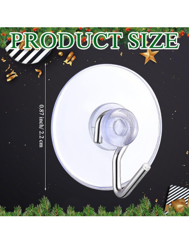 100 Ganchos de Ventosa Transparente Anglechic para Decoración