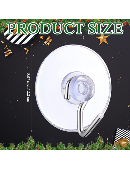 100 Ganchos de Ventosa Transparente Anglechic para Decoración