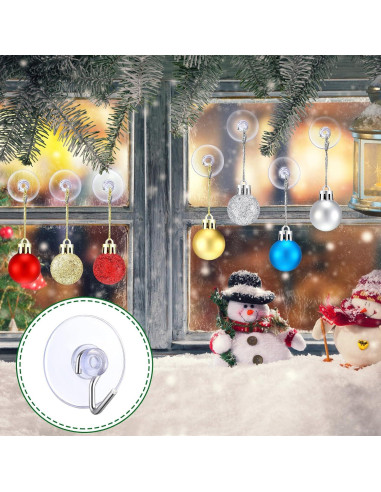 100 Ganchos de Ventosa Transparente Anglechic para Decoración