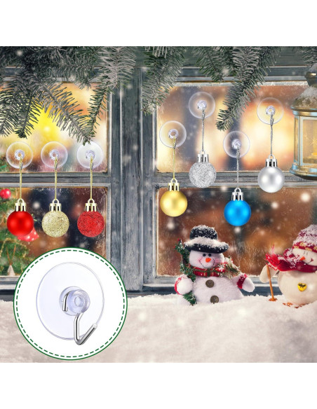 100 Ganchos de Ventosa Transparente Anglechic para Decoración