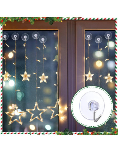 100 Ganchos de Ventosa Transparente Anglechic para Decoración