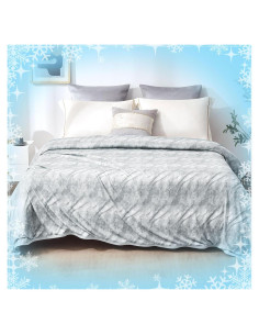 Manta Enfriadora Tametra Individual Gris Claro Verano Transpirable