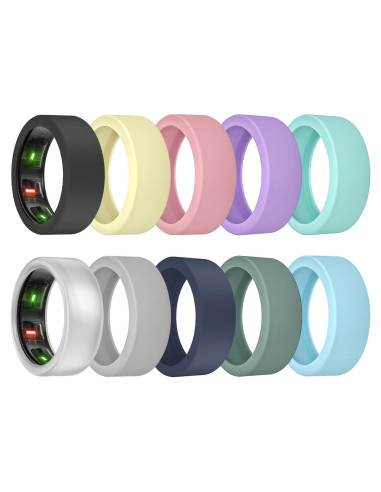 Paquete de 10 fundas de silicona para Oura Ring Gen 4/3 - Tamaño S