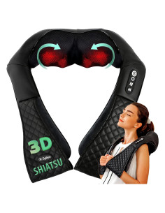 Masajeador Shiatsu Zyllion ZMA-28 con Calor - Alivio Muscular