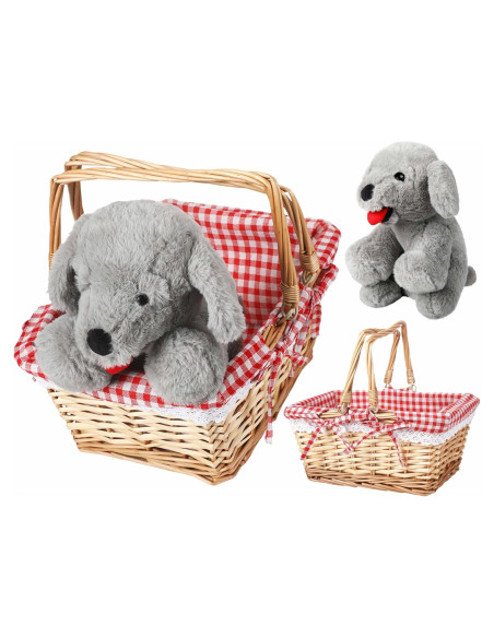 Cesta de Picnic con Perro de Peluche Libima - Accesorio de Disfraz