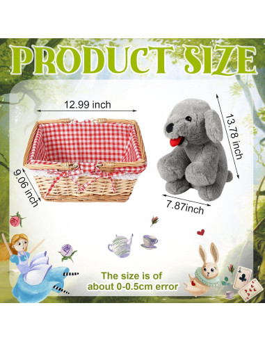 Cesta de Picnic con Perro de Peluche Libima - Accesorio de Disfraz