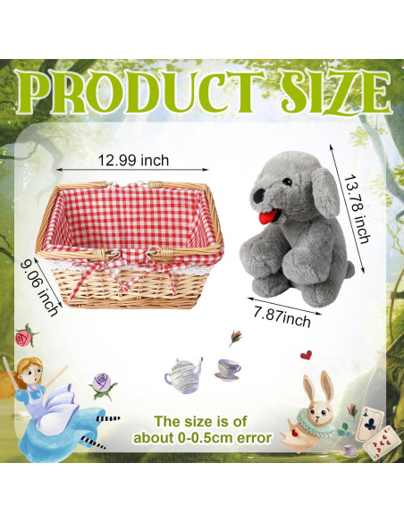 Cesta de Picnic con Perro de Peluche Libima - Accesorio de Disfraz