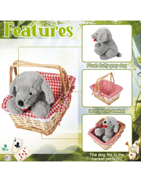 Cesta de Picnic con Perro de Peluche Libima - Accesorio de Disfraz