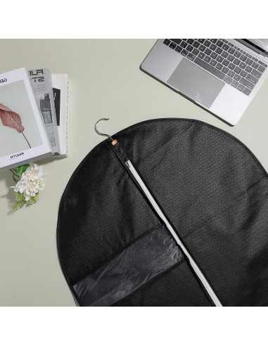 Paquete de 12 bolsas para ropa Wutfuooo 101.6x60.96cm Negro