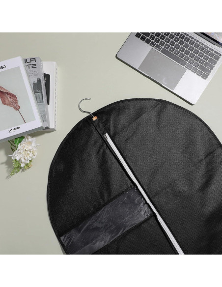 Paquete de 12 bolsas para ropa Wutfuooo 101.6x60.96cm Negro