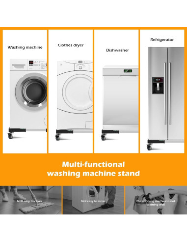 Carro Móvil Ajustable Nefish para Lavadora y Mini Nevera 181kg