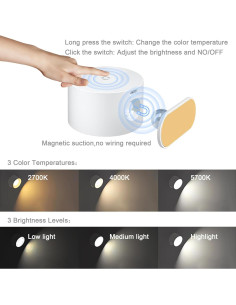 Lámpara de Pared LED Inalámbrica ONSTUY 3 Temperaturas Color 2