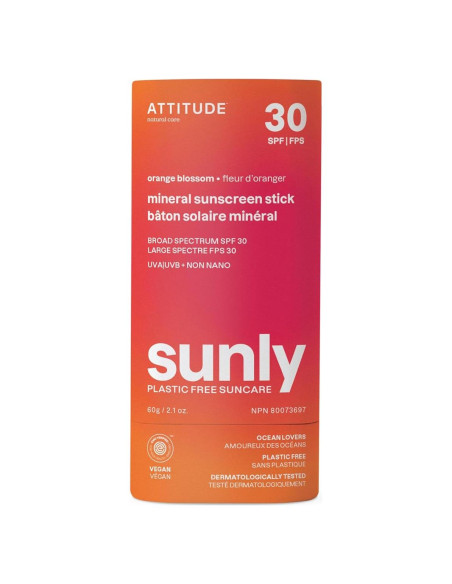 Protector Solar Mineral ATTITUDE SPF 30 59.5g Flor de Naranja