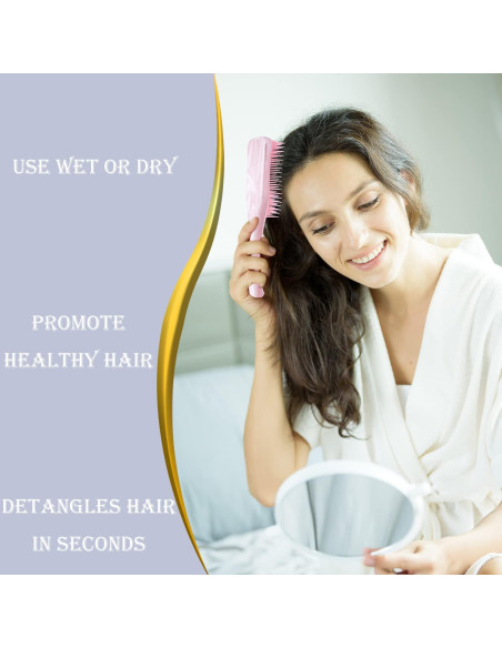 Paquete de 2 cepillos desenredantes BXTECH - Todo tipo de cabello
