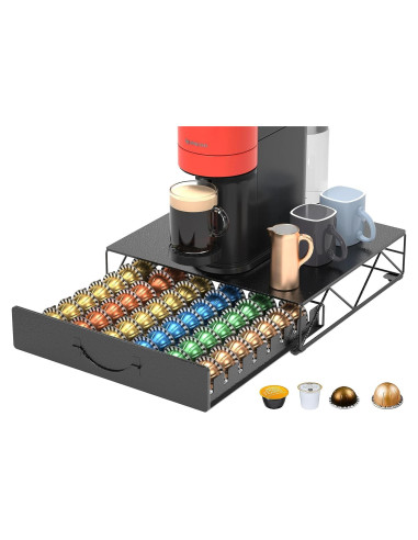Cajón para Cápsulas de Café HFHOME, Almacenamiento 48 Vertuo