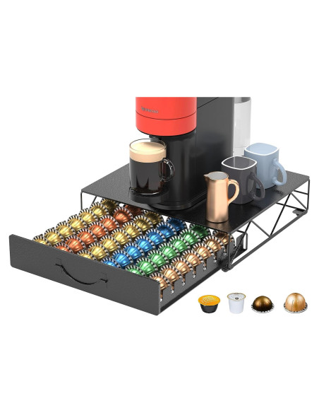 Cajón para Cápsulas de Café HFHOME, Almacenamiento 48 Vertuo