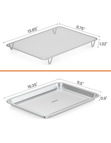 Bandeja de Hornear Acero Inoxidable Onlyfire 35.3x24.8cm