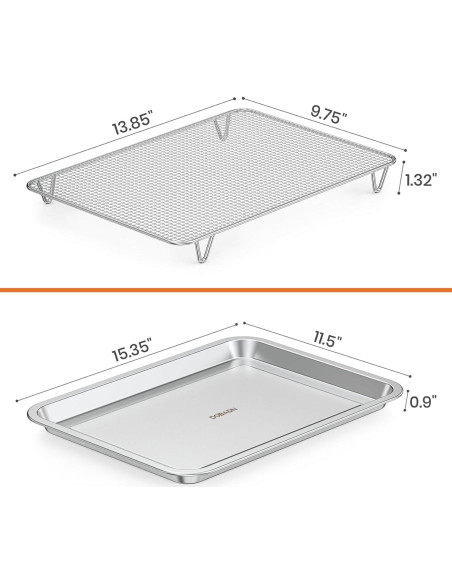 Bandeja de Hornear Acero Inoxidable Onlyfire 35.3x24.8cm