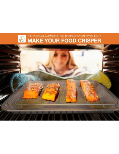 Bandeja de Hornear Acero Inoxidable Onlyfire 35.3x24.8cm