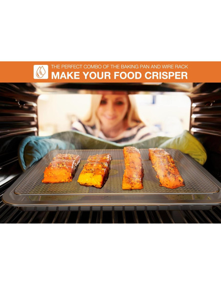 Bandeja de Hornear Acero Inoxidable Onlyfire 35.3x24.8cm