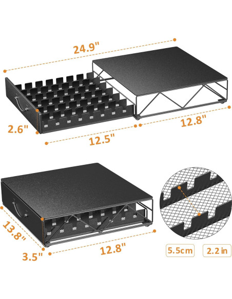Cajón para Cápsulas de Café HFHOME, Almacenamiento 48 Vertuo