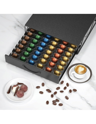 Cajón para Cápsulas de Café HFHOME, Almacenamiento 48 Vertuo
